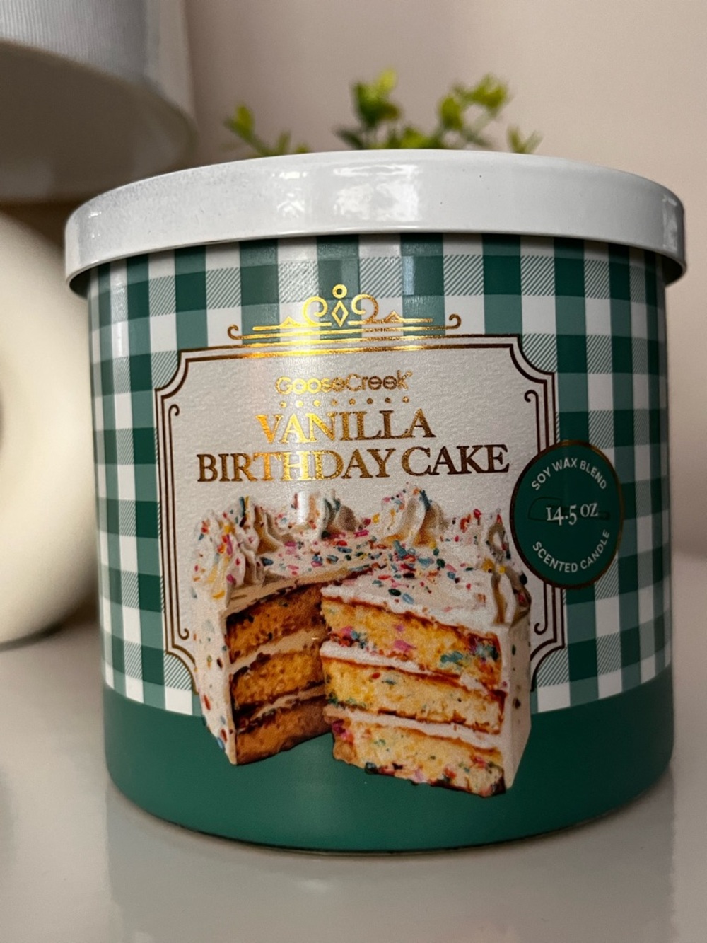 NWT Goose Creek 3 Wick Candle, Vanilla Birthday Cake Scent